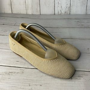 Vivaia Tan Margot Square Toe Washable Flats